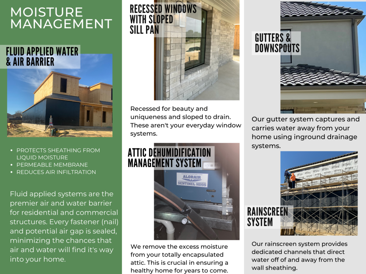A flyer with information about moisture management.
